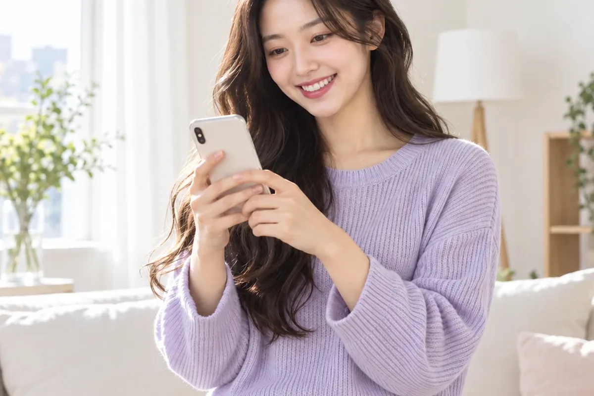 콘텐츠이용료현금화 책상 위에서 휴대폰을 든 손 24시 바로